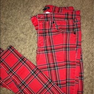 Christmas print jeans